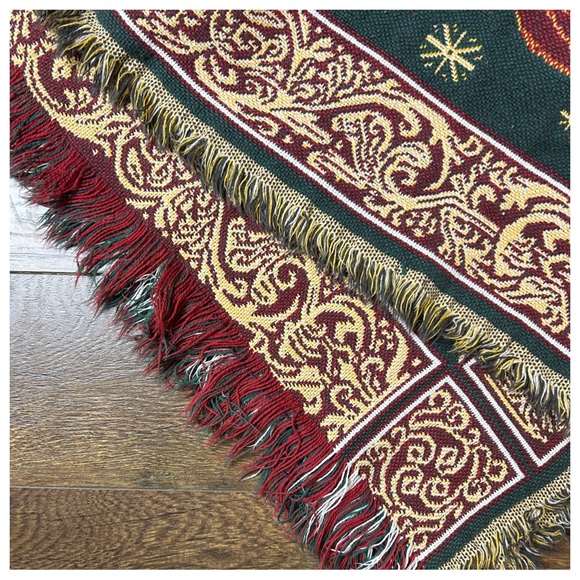 Goodwin Weavers Afghan Tapestry Christmas Angels Reversible - Picture 7 of 10